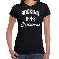 Rocking this Christmas Kerst t-shirt zwart voor dames