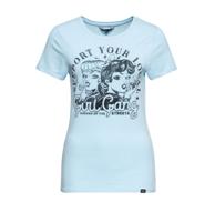 Queen Kerosin Girl Gang T-shirt Baby Blue-XS