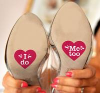 Bruiloft stickers I do - Me too