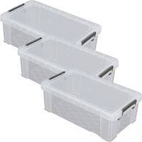 Allstore Opbergbox - 5x stuks - 5,8 liter - Transparant - 35 x 19 x 12 cm - thumbnail