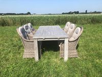 SenS-Line Parma teakset grijs - Grijze Teaktafel + 6 wicker stoelen - Showmodel Numansdorp- - Wicker- Sens-Line SenS-Line Parma teakset grijs - Grijze Teaktafel + 6 wicker stoelen - Showmodel Numansdorp- - Wicker- Sens-Line