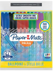 Papermate InkJoy 100ST Zwart, Blauw, Groen, Limoen, Paars, Rood Stick balpen 27 stuk(s)