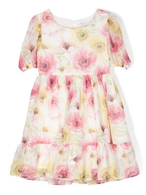 Patachou robe évasée à fleurs - Rose