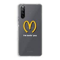 I'm lovin' you: Sony Xperia 10 III Transparant Hoesje