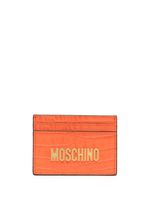 Moschino porte-cartes en cuir à plaque logo - Orange - thumbnail