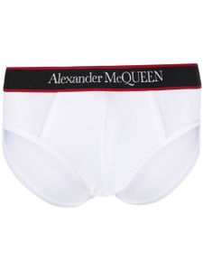 Alexander McQueen slip à taille à logo - Blanc