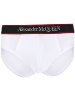 Alexander McQueen slip à taille à logo - Blanc - thumbnail