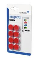 Magneet Legamaster 20mm 250gr rood 8stuks - thumbnail