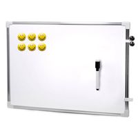 Magnetisch whiteboard/memobord met marker/smiley magneten - 60 x 40 cm - thumbnail