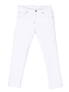 DSQUARED2 KIDS jean à coupe cinq poches - Blanc