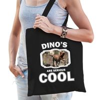 Dieren carnotaurus dinosaurus tasje zwart volwassenen en kinderen - dinosaurs are cool cadeau boodsc