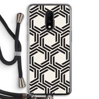 Geometrisch patroon: OnePlus 7 Transparant Hoesje met koord