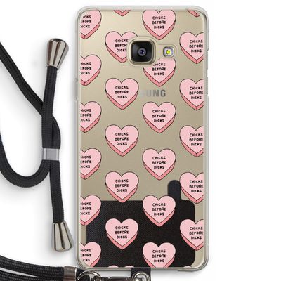 Chicks before dicks: Samsung Galaxy A3 (2016) Transparant Hoesje met koord