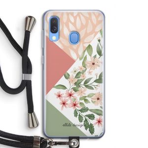 Sweet heaven geometrics: Samsung Galaxy A40 Transparant Hoesje met koord