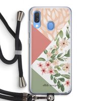 Sweet heaven geometrics: Samsung Galaxy A40 Transparant Hoesje met koord