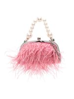 Monnalisa pochette à détails de plumes - Rose