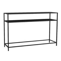 Leen Bakker - Sidetable Jaxx - 79x120x35 Cm - Melamine - Zwart