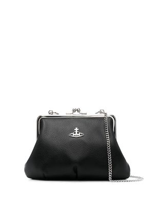 Vivienne Westwood pochette en cuir à plaque Orb - Noir