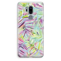 Tropical Palms Blue: LG G7 Thinq Transparant Hoesje