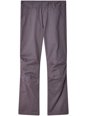 Olly Shinder pantalon droit à détails de zips - Violet