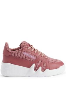 Giuseppe Zanotti baskets Talon à patch logo - Rose