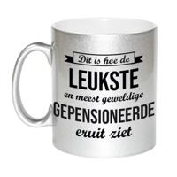 Hoe de leukste gepensioneerde eruitziet koffiemok - beker - zilver - bedankt cadeau - collega 330 m