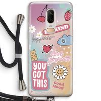 Positivity: OnePlus 6 Transparant Hoesje met koord