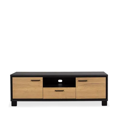 TV dressoir (152cm) Monaco - Combi bruin/zwart TV dressoir (152cm) Monaco - Combi bruin/zwart