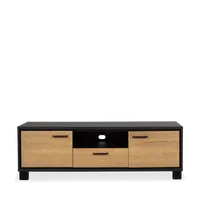 TV dressoir (152cm) Monaco - Combi bruin/zwart - thumbnail