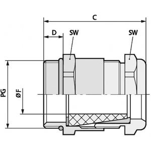 LAPP 52024937 Wartel PG11 Messing Messing 25 stuk(s)