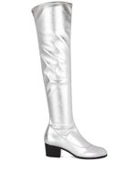 Giuseppe Zanotti bottes métallisées à talon épais - Argent