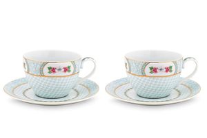 Pip Studio Blushing Birds set/2 Cappuccino Kop & Schotel Wit