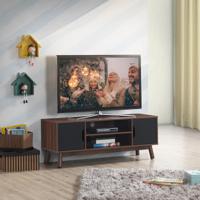 TV-Meubel In Industriële Stijl voor TV-Kasten tot 127 cm Modern Houten Multifunctioneel Opbergmeubel (Walnoot)