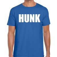 Hunk fun t-shirt blauw voor heren 2XL  -