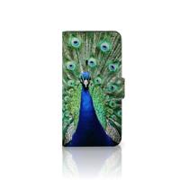 Google Pixel 8A | Telefoonhoesje | Met pasjeshouder | Pauw