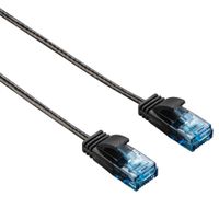 Hama CAT-6-netwerkkabel Slim-Flexible Zwart 0,75 M Hama CAT-6-netwerkkabel Slim-Flexible Zwart 0,75 M