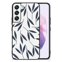 Samsung Galaxy S22 Bloemen Hoesje Leaves Blue