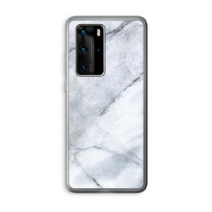 Witte marmer: Huawei P40 Pro Transparant Hoesje