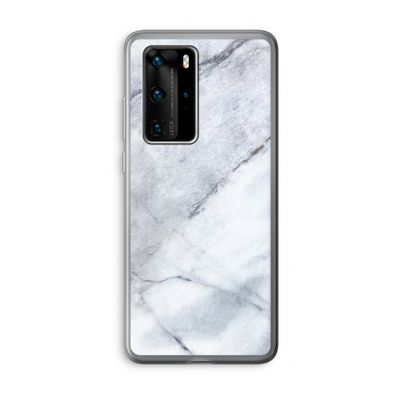 Witte marmer: Huawei P40 Pro Transparant Hoesje