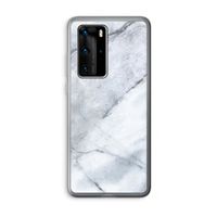 Witte marmer: Huawei P40 Pro Transparant Hoesje
