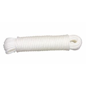 AMIG paracord touw - 20 meter - D5mm - 110kg - PE/PVC - wit