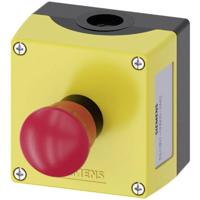 Siemens 3SU18010NB002AA2 3SU1801-0NB00-2AA2 Behuizing Voor bodembevestiging, Met schild 1 knop Rood Draai-ontgrendeling 1 stuk(s)