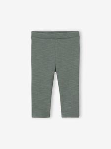 Baby legging in geribbelde tricot groen