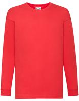 Fruit Of The Loom F240K Kids´ Valueweight Long Sleeve T - Red - 140