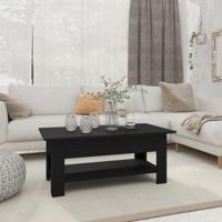 Salontafel 102x50x45 cm bewerkt hout zwart - thumbnail