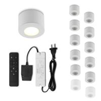 Set LED-opbouwspot met afstandsbediening Parma wit 3W dimbaar 1-12 stuks