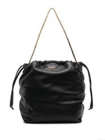 Moschino Shopper logo-appliqué leather shoulder bag - Noir - thumbnail