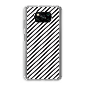 Strepen zwart-wit: Xiaomi Poco X3 NFC Transparant Hoesje