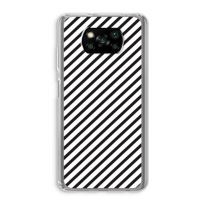 Strepen zwart-wit: Xiaomi Poco X3 NFC Transparant Hoesje