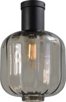 Masterlight Design plafondlampLett lll 28cm zwart met smoke glas - 5160-05-05-28